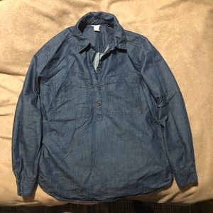 Blue lightweight denim shirt